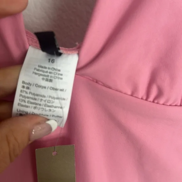 NWT J CREW Pink one piece swimsuit 16 - Picture 5 of 7